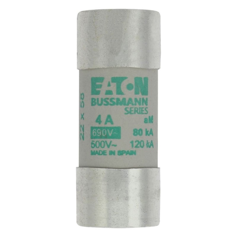 CYLINDRICAL FUSE 22 X 58 4A AM 690V AC C22M4 EATON ELECTRI