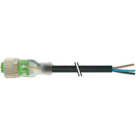 7000-12251-7321000 MURRELEKTRONIK M12 hembra de 0° con cable 3LED PVC 5x0.34 bk UL/CSA 20m