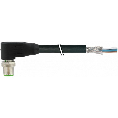 7000-17101-7170500 MURRELEKTRONIK M12 fêmea 90° com cabo PUR 8x0.34 gy UL/CSA+robô+arraste da cadeia de 3m