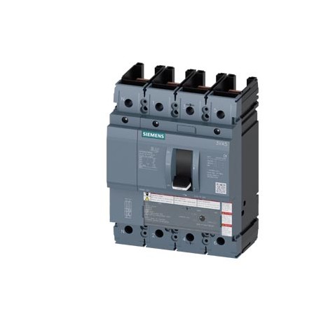 3VA5270-6EC41-0AA0 SIEMENS circuit breaker 3VA5 UL frame 250 breaking capacity class H 65kA @ 480V 4-pole, l..