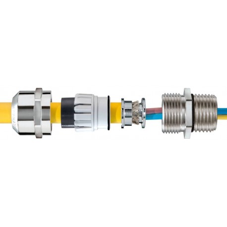 EMSKE-L 16 EMV-Z 10065923 WISKA IP68 "ATEX" metal cable glands for "EMC", range from 5 to 10mm, long thread ..