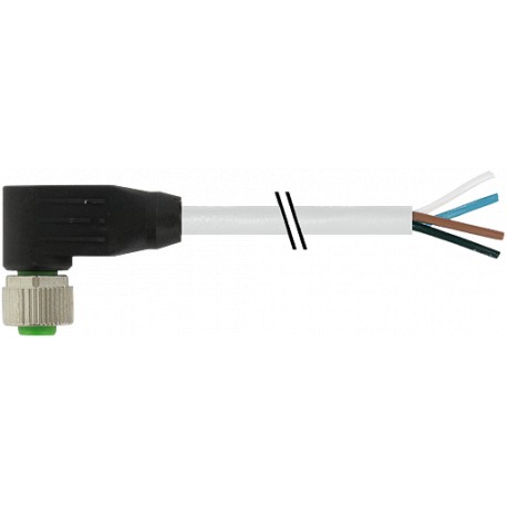 7000-12341-8620500 MURRELEKTRONIK M12 hembra 90° con cable PUR 4X0.75 amarillo UL/CSA 5m