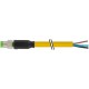 7000-08001-0100100 MURRELEKTRONIK M8 macho 0° con cable PVC 3x0.25 amarillo UL/CSA 1.0m