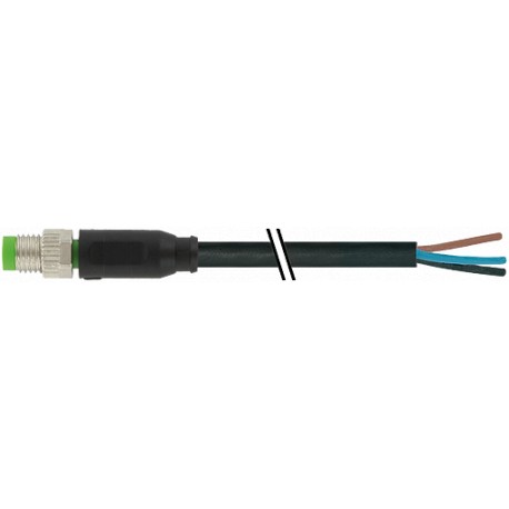 7000-08001-6100050 MURRELEKTRONIK M8 male 0° with cable PVC 3x0.25 black UL/CSA 0,5m