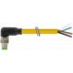 7000-08031-0110200 MURRELEKTRONIK M8 macho 90° com cabo PVC 4x0.25 amarelo UL/CSA 2m