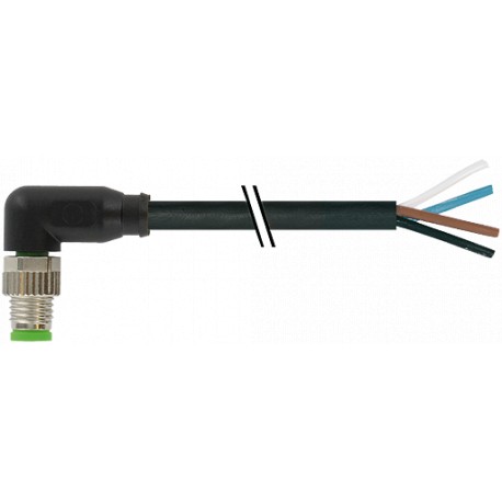 7000-08031-6110500 MURRELEKTRONIK M8 macho 90° con cable PVC 4x0.25 negro UL/CSA 5m