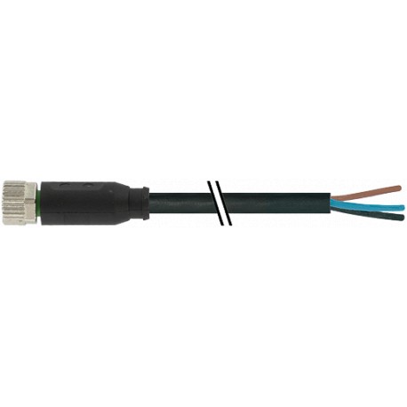 7000-08041-6102500 MURRELEKTRONIK M8 female 0° with cable PVC 3x0.25 black UL/CSA 25m