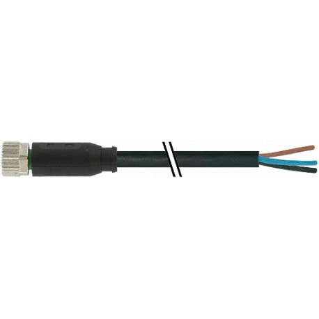 7000-08041-6103500 MURRELEKTRONIK M8 female 0° with cable PVC 3x0.25 black UL/CSA 35m