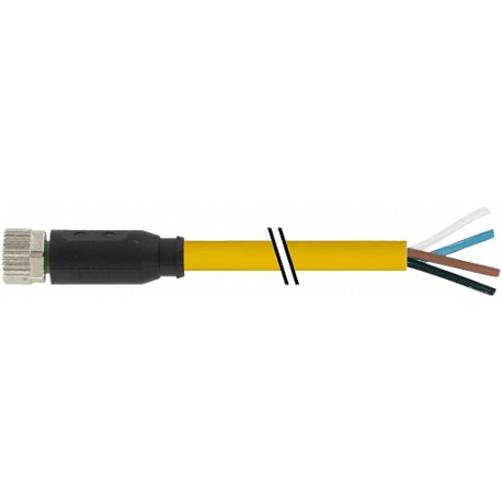 7000-08061-0111500 MURRELEKTRONIK M8 hembra 0° con cable PVC 4x0.25 amarillo UL/CSA 15m