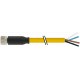 7000-08061-0510750 MURRELEKTRONIK M8 fêmea 0° com cabo PUR 4x0.25 amarelo UL/CSA + robot + cadeia porta-cabo..