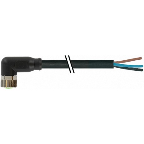 7000-08081-6102500 MURRELEKTRONIK M8 femmina 90° con cavo PVC 3x0.25 nero UL/CSA 25m