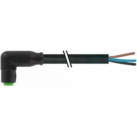 7000-08241-6300200 MURRELEKTRONIK M8 femmina 90° snap-in con cavo PUR 3x0.25 nero UL/CSA + catena portacavi ..