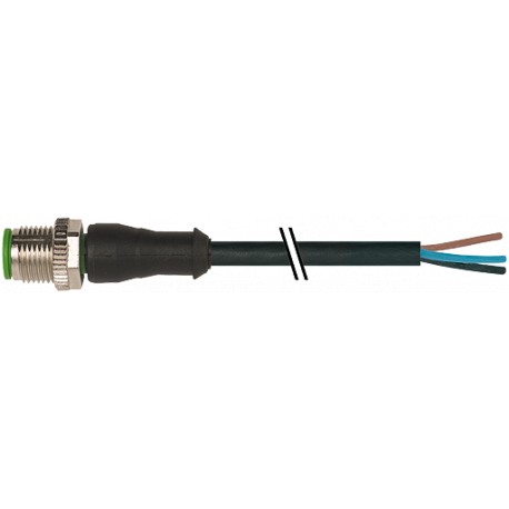 7000-12001-6131500 MURRELEKTRONIK M12 male 0° with cable PVC 3x0.34 black UL/CSA 15m