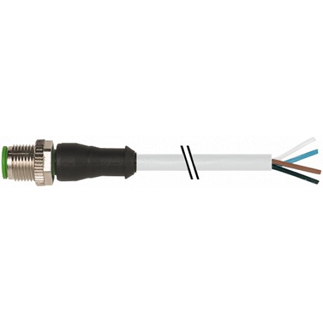 7000-12021-2143000 MURRELEKTRONIK M12 macho 0° con cable PVC 4x0.34 gris UL/CSA 30m