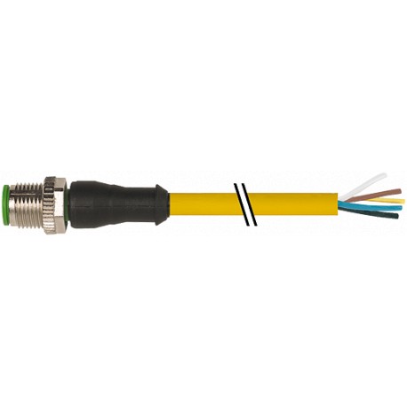 7000-12041-0350750 MURRELEKTRONIK M12 maschio 0° con cavo PUR 5x0.34 giallo UL/CSA + catena portacavi 7,5m