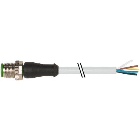 7000-12041-2252400 MURRELEKTRONIK M12 macho 0° com cabo PUR 5x0.34 cinza UL/CSA 24m