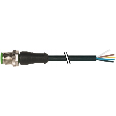 7000-12041-6150050 MURRELEKTRONIK M12 male 0° with cable PVC 5x0.34 black UL/CSA 0,5m