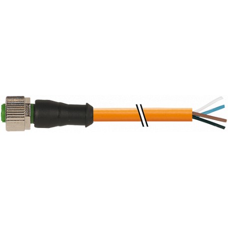 7000-12221-8461500 MURRELEKTRONIK M12 hembra 0° con cable PUR 4x0.34 naranja UL/CSA + robot + cadena portaca..