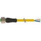 7000-12241-0150500 MURRELEKTRONIK M12 female 0° with cable PVC 5X0.34 yellow UL/CSA 5m