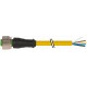 7000-12241-1263500 MURRELEKTRONIK Cordon M12 femelle droit sortie fils PUR 5X0.34 jaune UL/CSA + chaîne port..