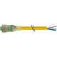 7000-12291-0345000 MURRELEKTRONIK M12 hembra 0° con cable LED PUR 4x0.34 amarillo UL/CSA + cadena portacable..