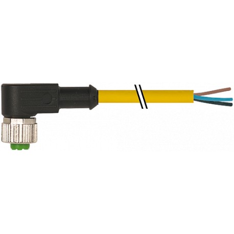 7000-12321-0331000 MURRELEKTRONIK M12 hembra 90° con cable PUR 3X0.34 amarillo UL/CSA, cadena portacables 10m