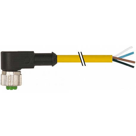 7000-12341-0340070 MURRELEKTRONIK M12 female 90° with cable PUR 4X0.34 yellow UL/CSA, drag chain 0.7m