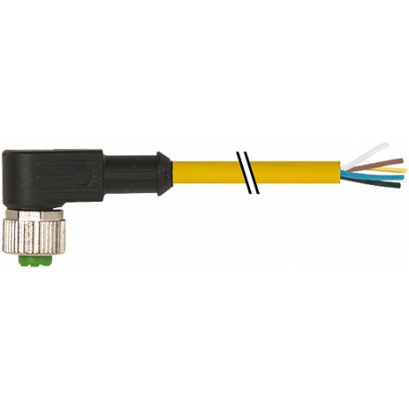 7000-12361-0150150 MURRELEKTRONIK Cordon M12 femelle coudé sortie fils PVC 5X0.34 jaune UL/CSA 1.5m