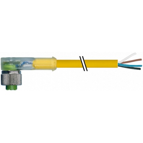 7000-12401-0130150 MURRELEKTRONIK M12 женский 90° с кабель LED PVC 3X0.34 желтый UL/CSA 1.5m