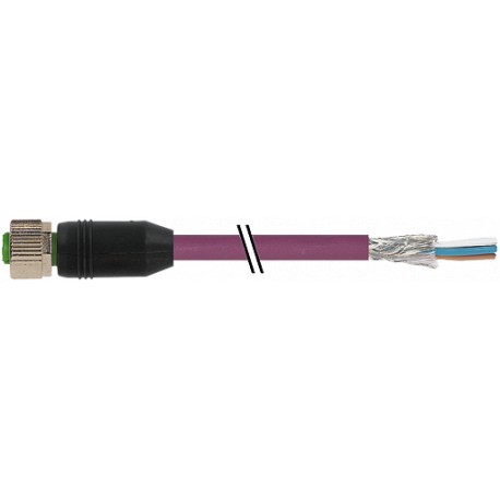 7000-13225-8030200 MURRELEKTRONIK M12 hembra 0° con cable DeviceNet PUR AWG24 + AWG22 apantallado violeta UL..
