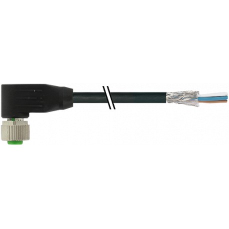 7000-13261-6012500 MURRELEKTRONIK М12 женский 90° с кабель PVC 4x0.34 экранированный черный UL/CSA 25m
