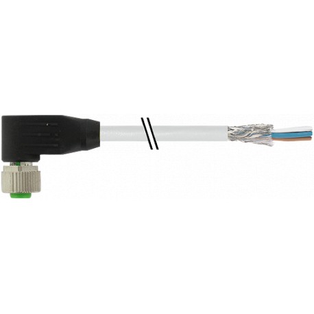 7000-13281-3490400 MURRELEKTRONIK M12 female 90° with cable PUR 5x0.34 shielded gray 4m