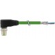 7000-14561-7960200 MURRELEKTRONIK M12 macho 90° con cable D-cod. Ethernet PUR 2x2xAWG22 apantallado verde UL..