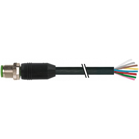 7000-17001-7220750 MURRELEKTRONIK M12 macho 0° con cable PUR 8x0.25 negro UL/CSA + cadena portacables 7,5m