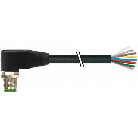 7000-17021-6640300 MURRELEKTRONIK M12 macho 90° con cable PUR 8x0.34 negro UL/CSA + cadena portacables 3m