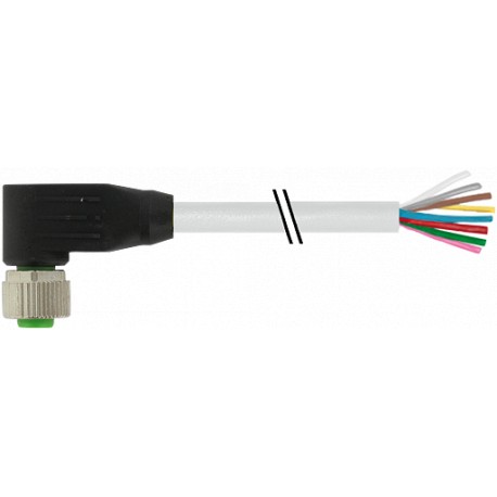 7000-17061-2920250 MURRELEKTRONIK M12 hembra 90° con cable PUR 8x0.25 gris cadena portacables 2.5m