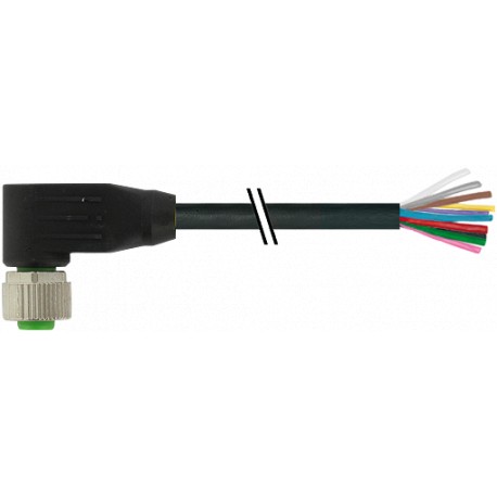 7000-19061-7021000 MURRELEKTRONIK M12 female 90° with cable PVC 12x0,14 black 10m