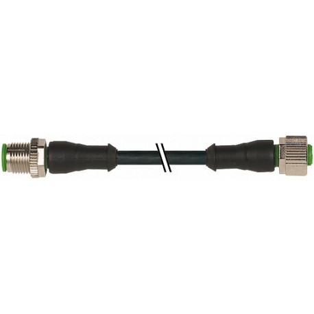 7000-40001-6131500 MURRELEKTRONIK M12 macho 0° / M12 hembra 0° PVC 3X0.34 negro UL/CSA 15m