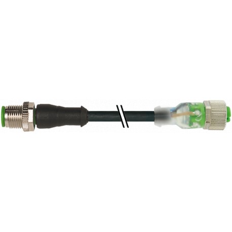 7000-40042-6351000 MURRELEKTRONIK M12 macho 0° / M12 hembra 0° LED PUR 5x0.34 negro UL/CSA + cadena portacab..