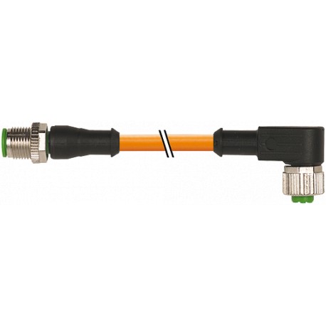 7000-40121-8460100 MURRELEKTRONIK M12 mâle droit / M12 femelle coudé PUR 4x0.34 orange UL/CSA + robot + chaî..