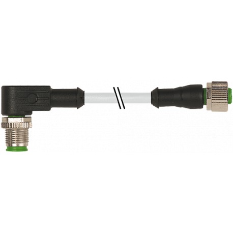 7000-40171-2130060 MURRELEKTRONIK M12 male 90° / M12 female 0° PVC 3X0.34 yellow UL/CSA 0.6m