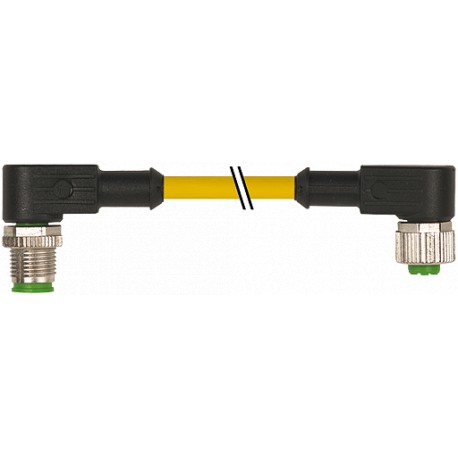 7000-40301-0130500 MURRELEKTRONIK M12 male 90° / M12 female 90° PVC 3X0.34 yellow UL/CSA 5m