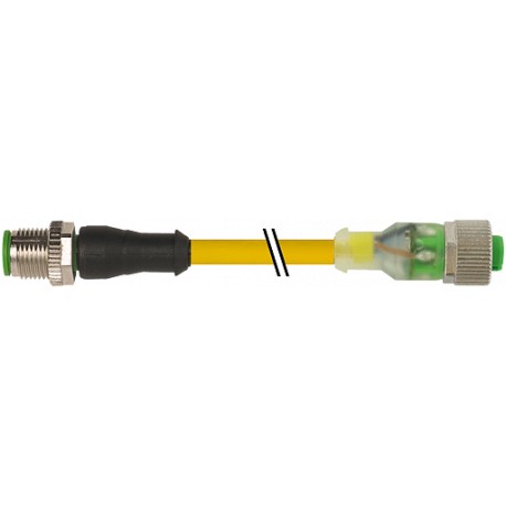 7000-40311-0141000 MURRELEKTRONIK M12 macho 0° / M12 hembra 0° LED PVC 4X0.34 amarillo UL/CSA 10m