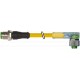 7000-40341-0340060 MURRELEKTRONIK M12 macho 0° / M12 fêmea 90° LED PUR 4X0.34 amarelo UL/CSA, cadeia porta-c..