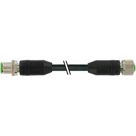 7000-40501-6410150 MURRELEKTRONIK M12 macho 0° / M12 hembra 0° PUR 4x0.34 apantallado negro UL/CSA + cadena ..