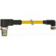 7000-40681-0300100 MURRELEKTRONIK M12 mâle coudé / M8 femelle coudé PUR 3x0.25 jaune UL/CSA + chaîne porte-c..