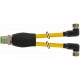 7000-40841-0300500 MURRELEKTRONIK M12 Y-дистрибьютор / M8 женский 90° PUR 3x0.25 желтый UL/CSA + кабельная ц..
