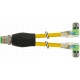 7000-40861-0500100 MURRELEKTRONIK M12 distributore a Y / M8 femmina 90° LED PUR 3x0.25 giallo UL/CSA + robot..