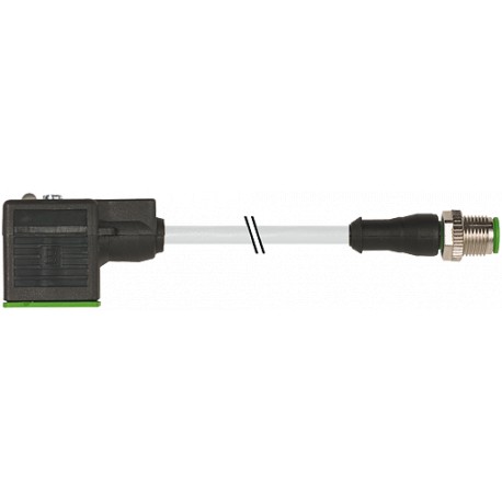 7000-40881-2260100 MURRELEKTRONIK M12 male 0° / MSUD valve plug form A 18 mm PUR 3X0.75 yellow 1m