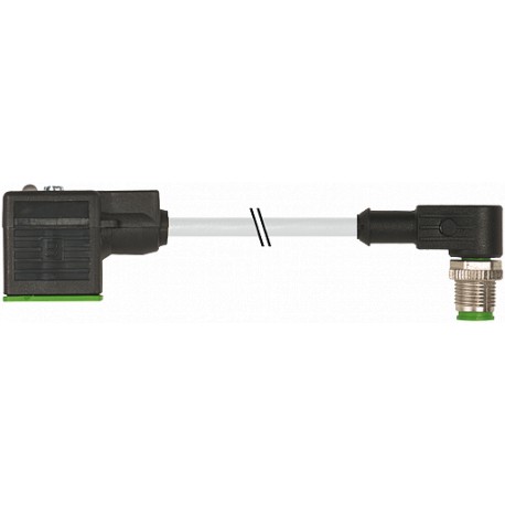 7000-40901-2160200 MURRELEKTRONIK M12 male 90° / MSUD valve plug form A 18 mm PVC 3X0.75 yellow 2m